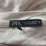 ZARA  Cream Tiered Ruffle Short Sleeve Midi Dress 100% Cotton Size Large Photo 4