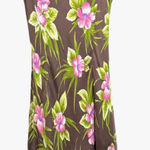 Jones New York 10 Silk Floral Sleeveless Dress Brown Tropical Beach Vaca Summer Photo 0