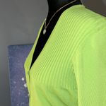 Harvé Benard Vintage Herve Benard Size S Lime V Neck Cardigan Photo 4