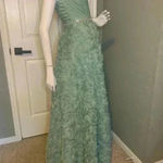 Say Yes To The Prom  Juniors 3D Rosettes Skirt Shirred -Top Gown Prom Dress. Photo 9