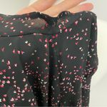 Vintage Y2K Maxi Dress Sweetheart Neckline Heart Flower Print Whimsical Black Size 8 Photo 14