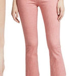 AG Adriano Goldschmied NEW AG Jeans Twiggy Jodi Crop Flare Pink Stripe Raw Hem Jeans Photo 0