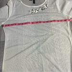 White House | Black Market Elegant White Sheer Top; Medium Women’s Photo 3