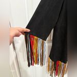 Adore Black Fringe Jacket with Multicolor Accents Size L Size L Photo 3
