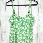 Patagonia  Tank Top Women Size 8 Squared Neck Wide Strap Floral Green Outdoor Photo 3