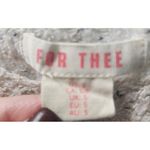 For Thee Waffle Knit Pullover Sweater Long Sleeve Casual Comfy Size S Tan Photo 2