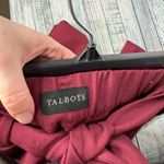 Talbots  Belted Wide Leg Crop Pants Maroon Ankle Sm Photo 4