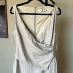 House Of CB  Laria Ecru Vegan Leather‎ Maxi dress Cream Cocktail NWOT Size XL Photo 12