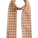 Hat Attack The Check Scarf In Blush Tan Photo 1