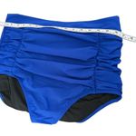 Relleciga Women's Royal Blue High Waisted Ruched Bikini Bottom Size XXL Photo 6
