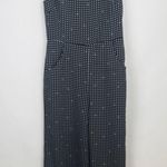 Karl Lagerfeld  Paris Black White Polka Dot Hearts Wide Leg Sleeveless Jumpsuit 6 Photo 2