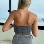 Isabelle's Cabinet Emory Park Isabelle’s Cabinet Terry Knit Lace Up Bustier Top Photo 1