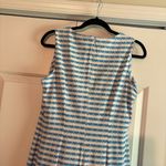 J. McLaughlin  Blue‎ And White Pattern Stripe Tank Dress Size Medium Photo 3