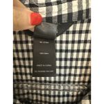 Ali Miles‎ Black White Gingham Check Tunic Top 3/4 Sleeve Cotton Shirt XL Photo 4