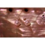 Sterling Silver AAA Pearl Earrings. Bridal Pearl Earrings. Fresh Water Pearls. White Photo 5