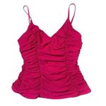 MiracleSuit Magenta Ruched Swimwear Tankini Top Sz 14 Women Photo 0