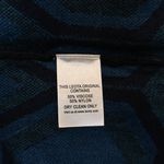 Leota Women's S Ava High Modern Blue Black Geometric Pattern Fit & Flare Dress Photo 8