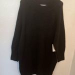 Topshop Oversized Knitted Sweater Mini Dress Black Photo 2