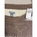 Aerie  drop shoulder neutral stripe oversized sweater, NWT, size L/XL Photo 6