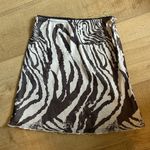 Princess Polly Zebra Print Skirt - Brown and White size 2 Photo 1
