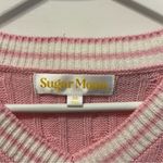 Sugar Moon Pink & White Sweater Vest Size XS Photo 3