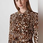 WHISTLE ANIMAL PRINT ESME DRESS SIZE 10 Brown Photo 2