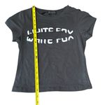 Wildfox  Size M After‎ The Storm Cutout Baby Tee Gray Crop Y2K Style Trendy Photo 9