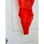 Savage x Fenty Floral Lace Teddy Red Tempo Large Bodycon Fitted Mesh Lace Photo 5