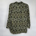 Soft Surroundings  Velvet Long Sleeve Button Front Shirt Womens XS Green Polyeste Photo 4