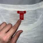 IZOD  Women's White Crew Neck Sweater Size Medium Photo 3