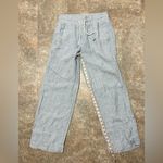 Quince  Striped Drawstring Linen Pants Size Medium Photo 14