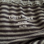 Eileen Fisher NWT  Organic‎ Linen Jersey Black and green Striped Skirt size XL Photo 5