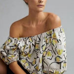 VELVET by GRAHAM & SPENCER Zoey Printed Top Medium Brown Photo 0