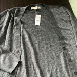 Loft NWT Gray Shimmery Cardigan Sweater size small Photo 4