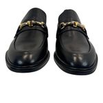 Vagabond Delia Women's 36 US6 Black Leather Loafers Gold Horsebit Minimal Flats Size 6 Photo 5