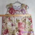 Vintage 1980's Pride&Joy Totally 80s floral‎ print sleeveless Dress Pink Size 14 Photo 4