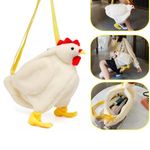 Women’s Faux Fur Cartoon Chicken Plush Tote & Crossbody Bag Photo 3