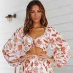 Hello Molly Doing The Most Tie Front Crop Top Photo 1