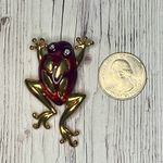 Vintage Red Lucite & Gold Photo 3