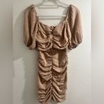 Lulus  Ruche Hour Blush Pink and Silver Bodycon Dress Photo 7