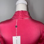 Lovers and Friends Ersa Wrap‎ Top Long Sleeve Pink Blouse Ruched Fitted New Photo 3