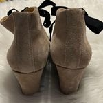 Bussola  Enna Suede Wedge Booties Black Velvet Ribbon Laces Photo 3