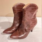 Nanette Lepore  SAGE CHOCOLATE BROWN LEATHER ANKLE BOOTS SIZE 9 Photo 0