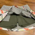 Nike  Golf Sport Skort Women's Size 12 Orange Olive Green‎ Plaid Athletic Skirt Photo 2
