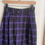 Mara Hoffman Tulay Midi Skirt Penny Plaid Black And Purple Photo 4