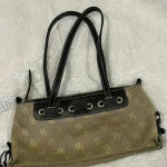 Dooney & Bourke ‎ Signature Canvas Leather Purse Vintage DB Brown Shoulder Bag Photo 1