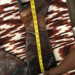 Liz Claiborne 90s Patchwork Color block Brown black leather knee-high square toe boots kitten heels zipper closure #retro #groovy #vintage #hippie #indie boho western Photo 4