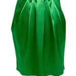 Love Reign Strapless Pleated Tie-Back Mini Cocktail Dress 9 Green Charmeuse Photo 2