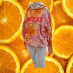 Exist  Long Beach Island Pink White Orange Tie Dye Hoodie Sweatshirt‎ Size Small Photo 1