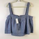 American Eagle  AE Chambray Swing Cami X-large XL NWT New Blue Embroidered Boho Photo 3